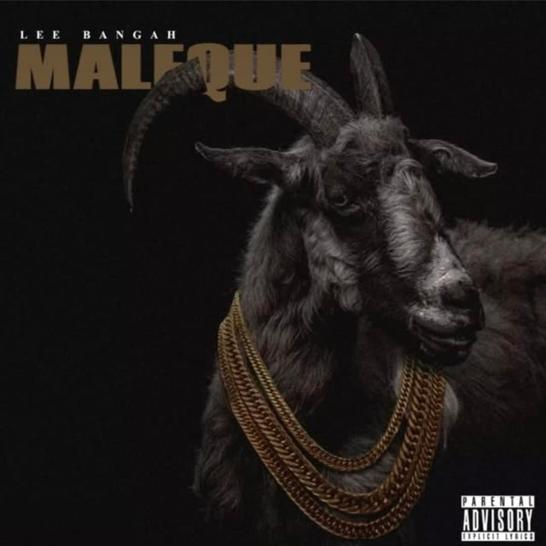 Lee Bangah's Maleque album cover featuring a black goat adorned with heavy gold chains.